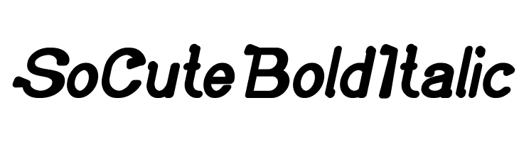 So Cute Bold Italic  Frei Schriftart Herunterladen