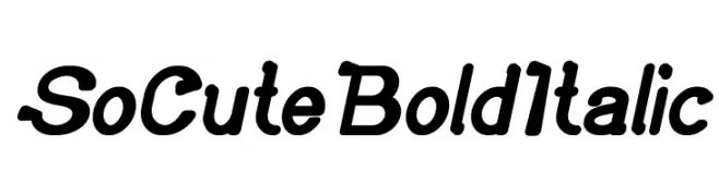 So Cute Bold Italic  Descarca Fonturi Gratis
