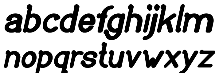 So Cute Bold Italic Font LOWERCASE