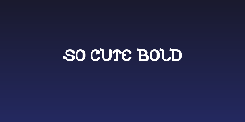 So Cute Bold Social Header