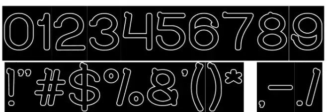 So Cute-Hollow-Inverse Font OTHER CHARS