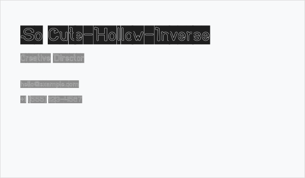 So Cute-Hollow-Inverse Business Card