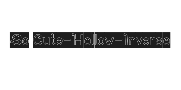 So Cute-Hollow-Inverse Logo