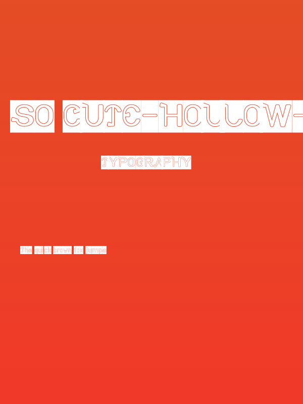 So Cute-Hollow-Inverse Poster