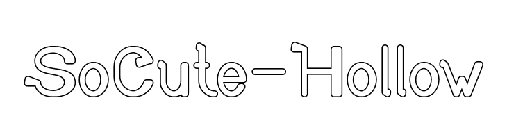 So Cute-Hollow  Free Fonts Download
