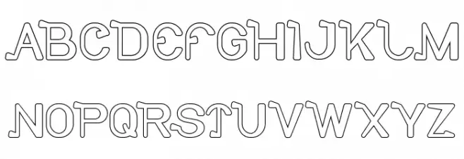 So Cute-Hollow Font Litere mari