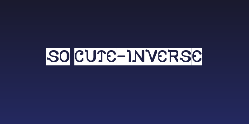 So Cute-Inverse Social Header
