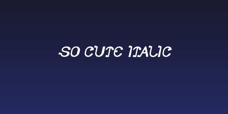So Cute Italic Social Header