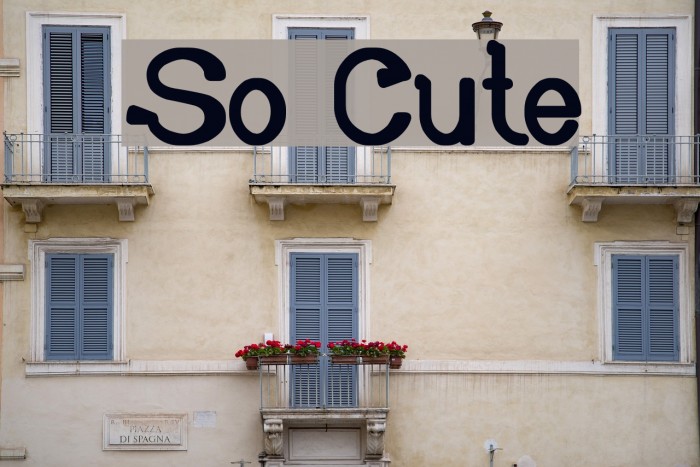 So Cute Font examples