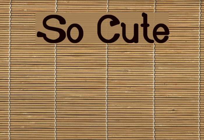 So Cute Font examples