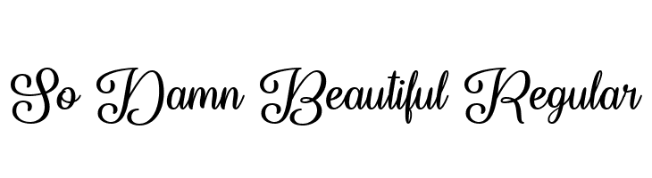 So Damn Beautiful Regular  नि: शुल्क फ़ॉन्ट्स डाउनलोड