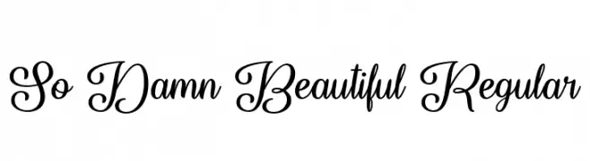 So Damn Beautiful Regular  Frei Schriftart Herunterladen