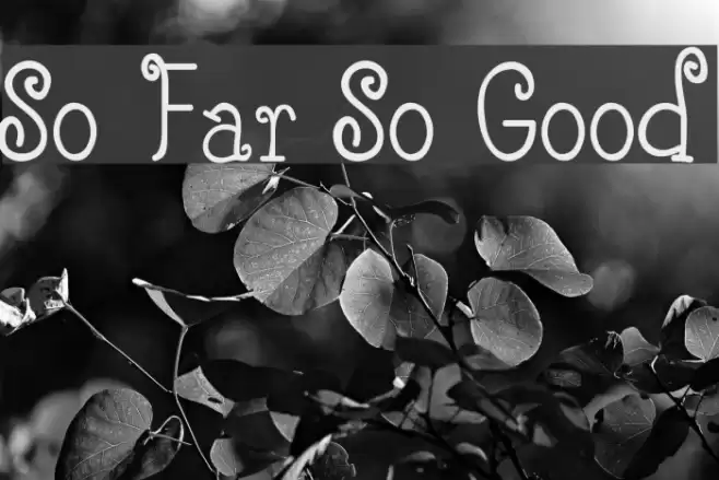 So Far So Good Font examples