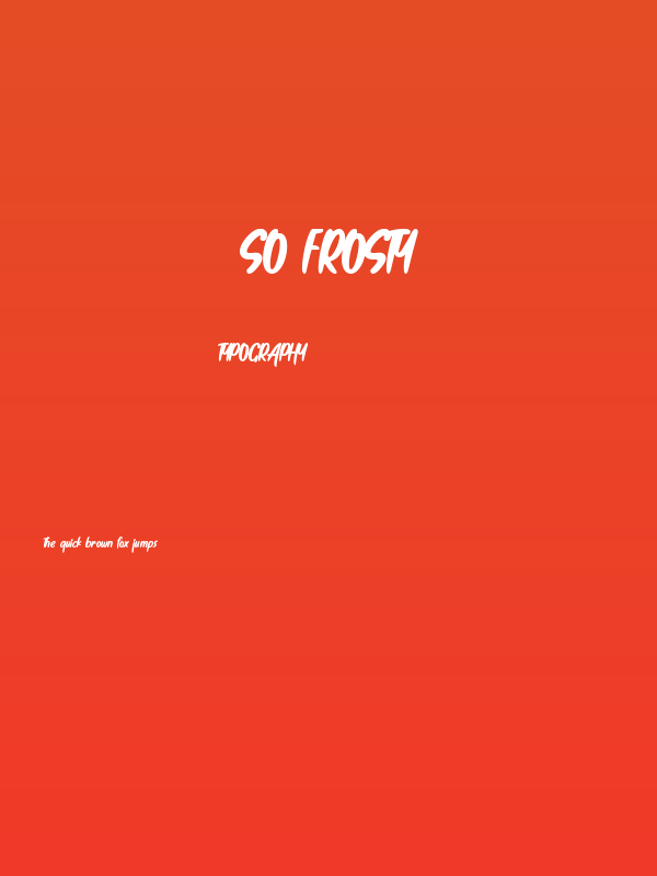 So Frosty Poster