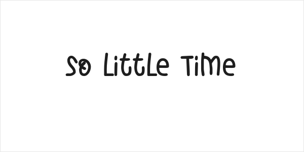 So Little Time Logo