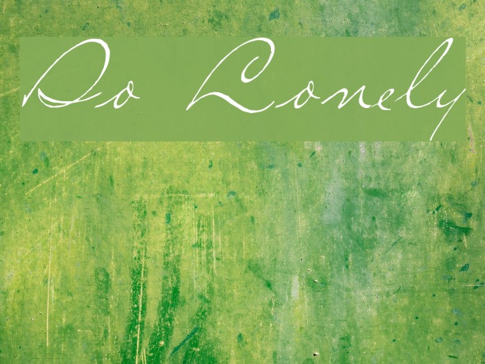 So Lonely Font examples
