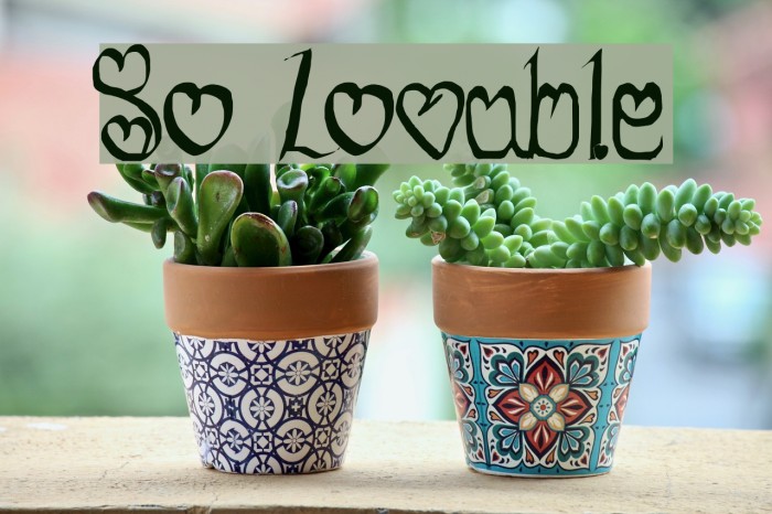 So Lovable Font examples