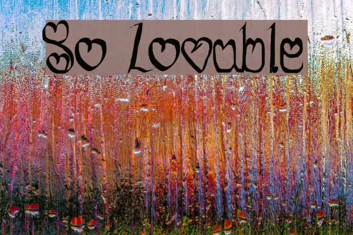 So Lovable Font examples