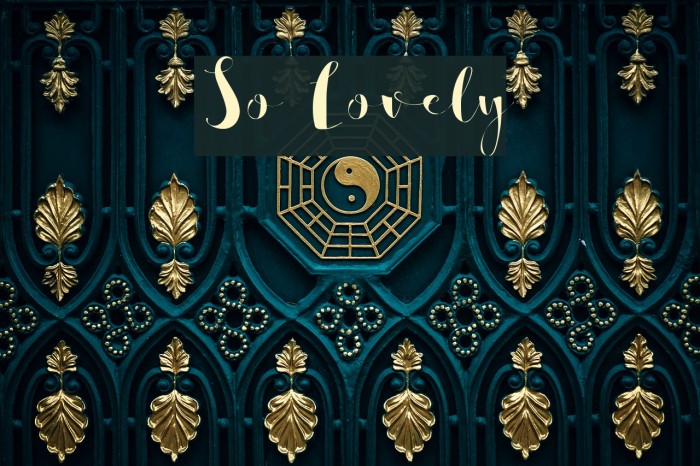 So Lovely Font examples