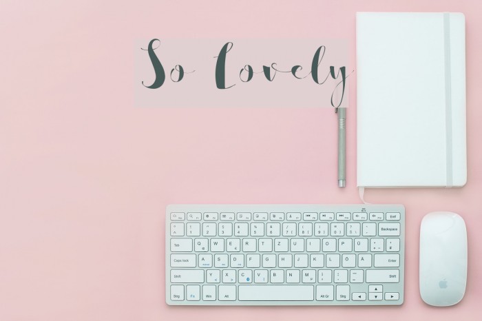 So Lovely Font examples