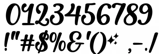 So Much Glitter Font OTHER CHARS