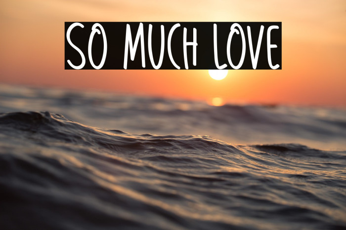 So Much Love Example 1