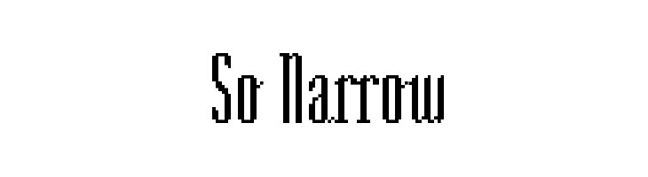 So Narrow  免费字体下载