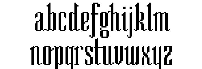 So Narrow Font LOWERCASE