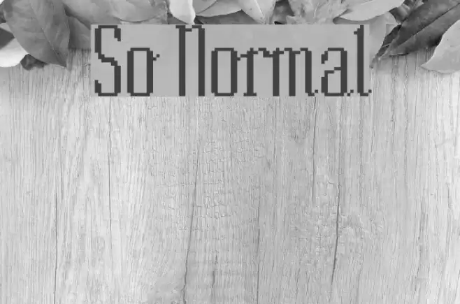 So Normal Шрифта examples
