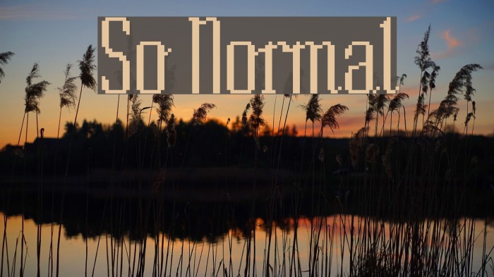 So Normal Шрифта examples