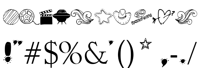 So Random! Font OTHER CHARS