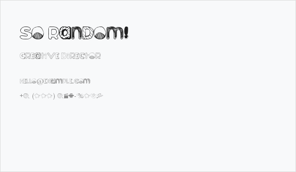 So Random! Business Card