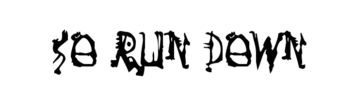 So Run Down  フリーフォントのダウンロード