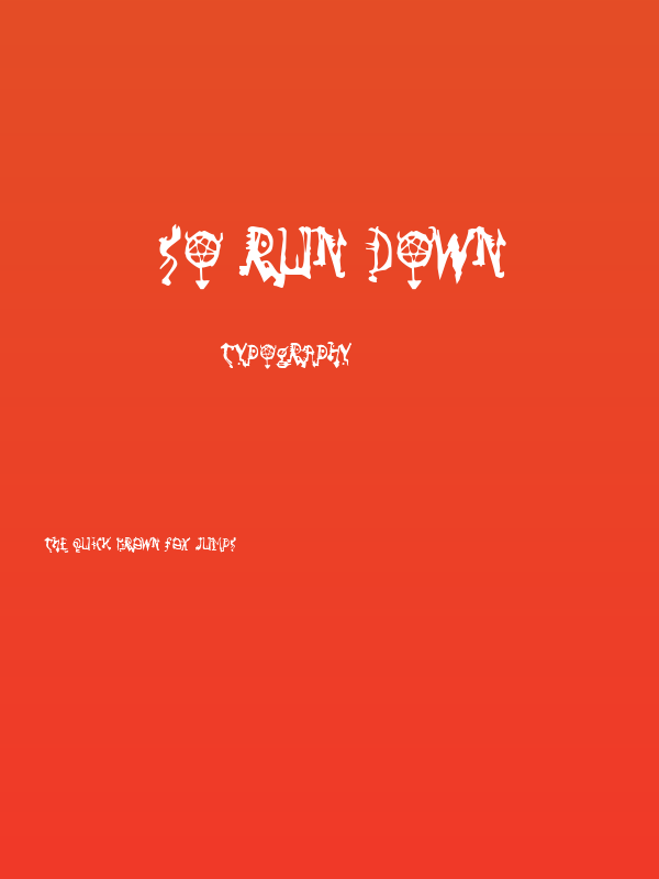 So Run Down Poster