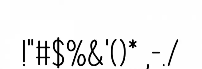 So Simple Font OTHER CHARS