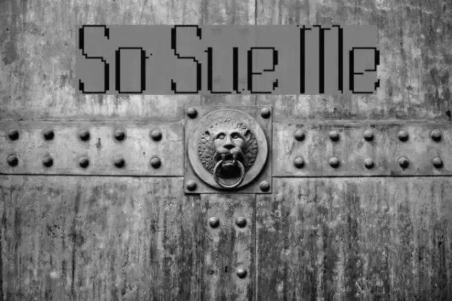 So Sue Me Fonte examples