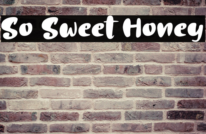 So Sweet Honey Шрифта examples