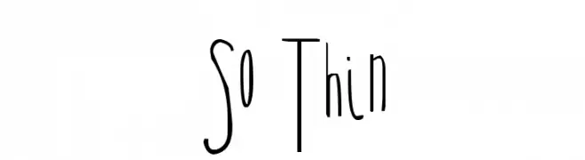 So Thin  नि: शुल्क फ़ॉन्ट्स डाउनलोड