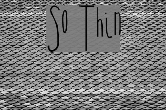 So Thin Font examples