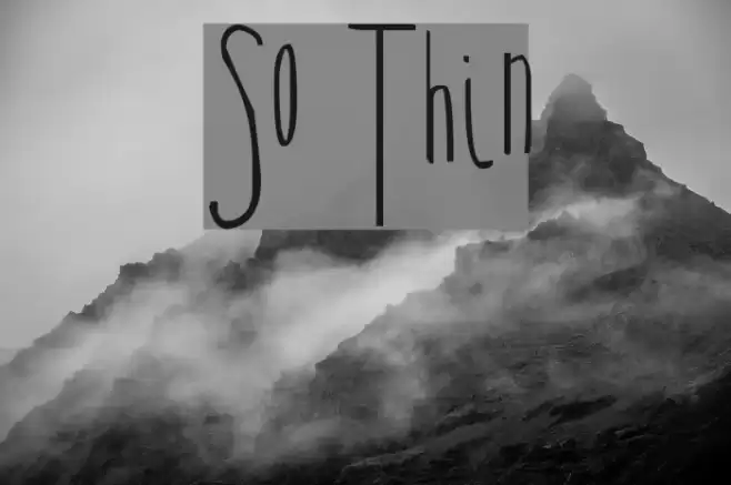 So Thin Font examples