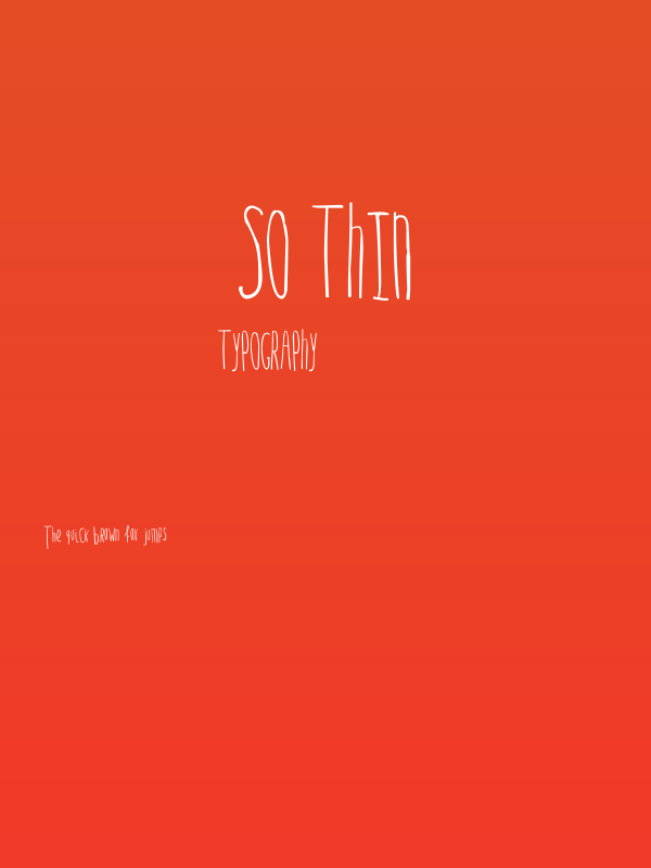 So Thin Poster