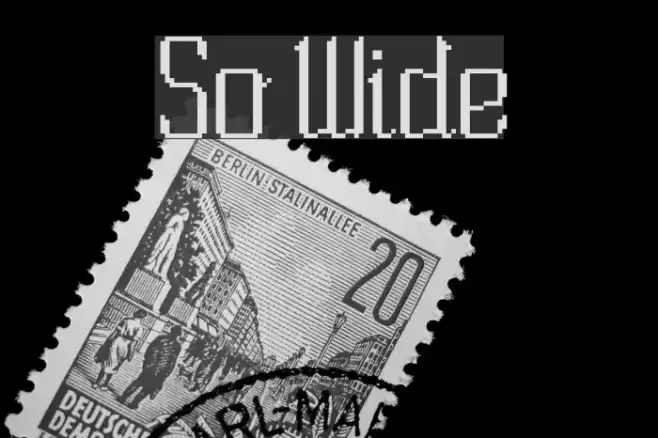 So Wide Fonte examples