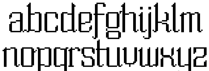 So Wide Font LOWERCASE