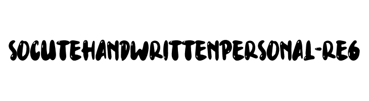 SoCuteHandwrittenPersonal-Reg Fonte