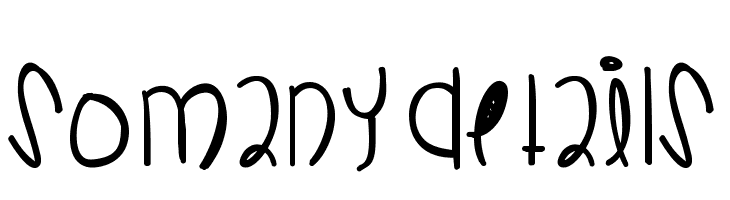 SoManyDetails  Frei Schriftart Herunterladen