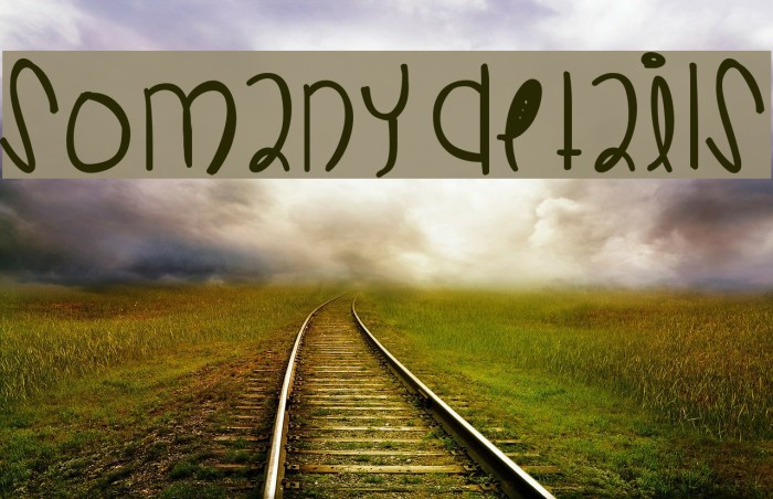 SoManyDetails Font examples