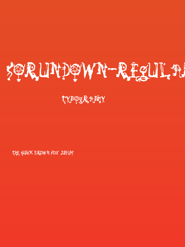 SoRunDown-Regular Poster