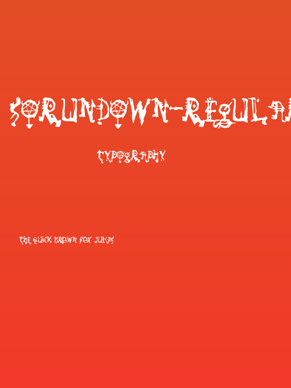 SoRunDown-Regular Poster