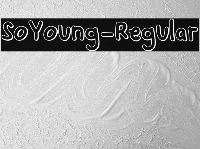 SoYoung-Regular Font examples