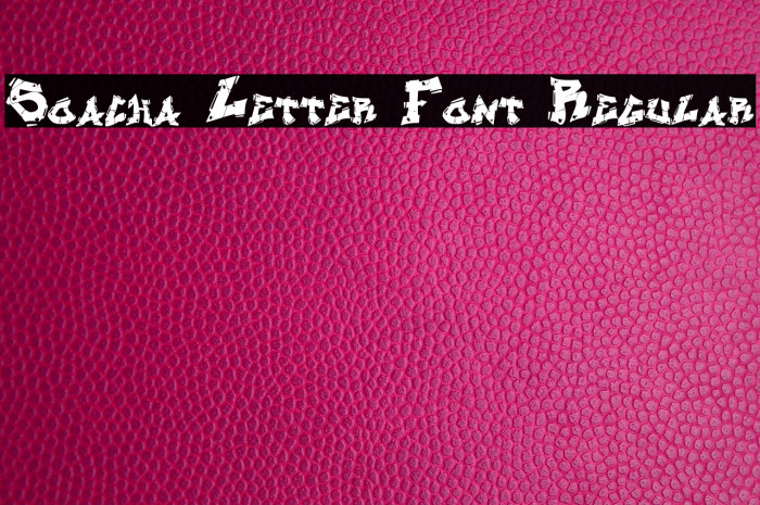 Soacha Letter Font Regular Example 2